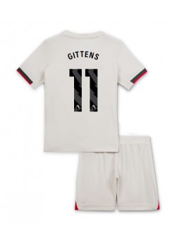 Billige Chelsea Jamie Gittens #11 Bortedraktsett Barn 2025-26 Kortermet (+ Korte bukser)